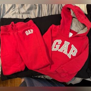 GAP Vibrant Red Logo Hoodie and Joggers